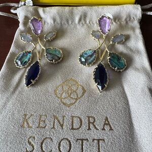 Kendra Scott Purple and Blue Statement Earrings
